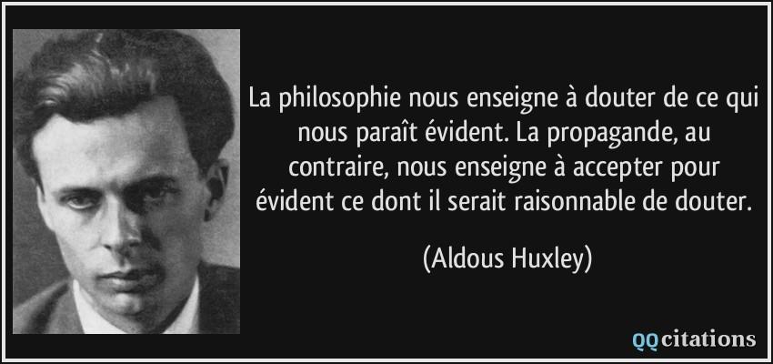 Aldous Huxley sur la philosophie